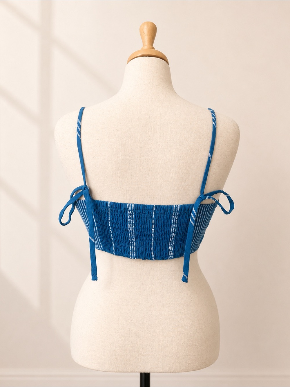 Free People Casual Friday Blue Stripe Crop Top Coord Pant Set Small - Picture 8 of 17